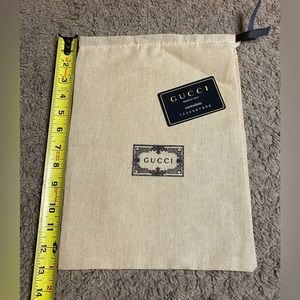 Gucci empty dust bag with card, see pics for measurements
